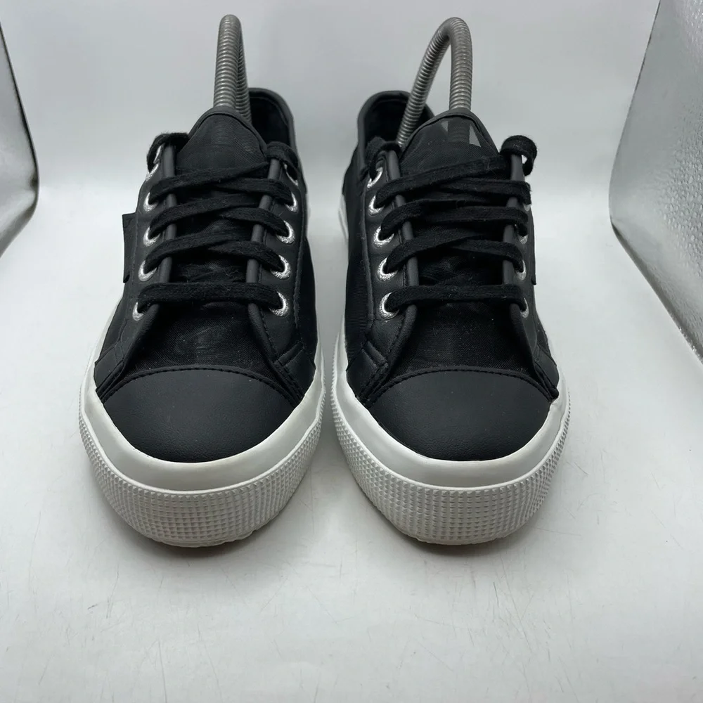 Superga womens Black mesh see through Sneakers size EU 38